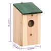 vidaXL Bird Houses 10 pcs Solid Firwood 12x12x22 cm