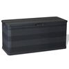vidaXL Garden Storage Box Black 117x45x56 cm