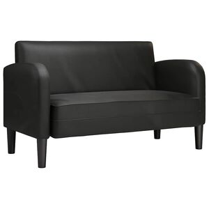 vidaXL Loveseat Sofa Black 110 cm Faux Leather