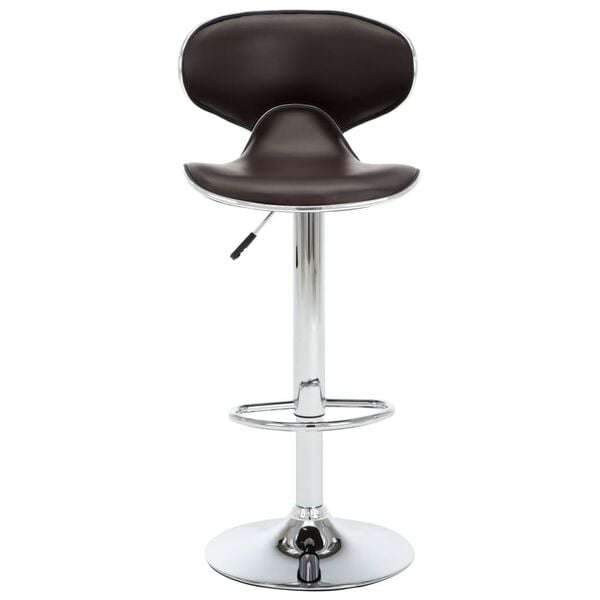 vidaXL Bar Stools 2 pcs Brown Faux Leather