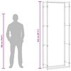 vidaXL Firewood Rack Matt Black 80x28x222 cm Steel