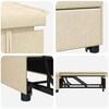 vidaXL Pull Out Sofa Bed Cream 194 x 50 x 82 cm Plywood