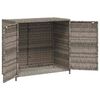 vidaXL Garden Storage Cabinet Grey 83x45x76 cm Poly Rattan