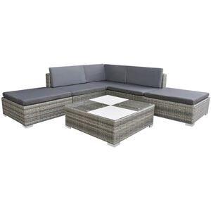 vidaXL Garden Furniture Set | Grey | PE Rattan | Large | Modular