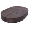 vidaXL Outdoor Lounge Bed with Cushion Poly Rattan Brown