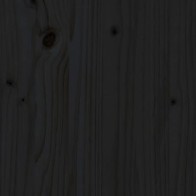 vidaXL Sideboard Black 140x35x80 cm Solid Wood Pine