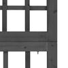 vidaXL 5-Panel Room Divider/Trellis Solid Fir Wood Black 201.5x180 cm