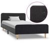vidaXL Bed Frame without Mattress Dark Grey Burlap 90x200 cm