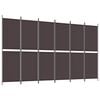 vidaXL 6-Panel Room Divider Brown 300x180 cm Fabric