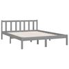 vidaXL Bed Frame without Mattress Grey Solid Wood 140x200 cm