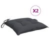 vidaXL Chair Cushions 2 pcs Anthracite 40x40x7 cm Oxford Fabric