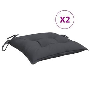 vidaXL Chair Cushions 2 pcs Anthracite 40x40x7 cm Oxford Fabric