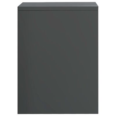 vidaXL Bedside Cabinet High Gloss Grey 40x30x40 cm Engineered Wood