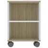 vidaXL TV Cabinet White and Sonoma Oak 120x35x48 cm Engineered Wood