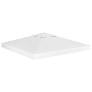 vidaXL 2-Tier Gazebo Top Cover 310 g/m&sup2; 3x3 m White