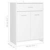 vidaXL Bathroom Cabinet White 60x33x80 cm Engineered Wood