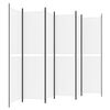 vidaXL 6-Panel Room Divider White 300x200 cm Fabric