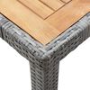 vidaXL 5 Piece Outdoor Dining Set with Cushions Poly Rattan Grey