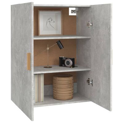 vidaXL Hanging Wall Cabinet Concrete Grey 69.5x34x90 cm