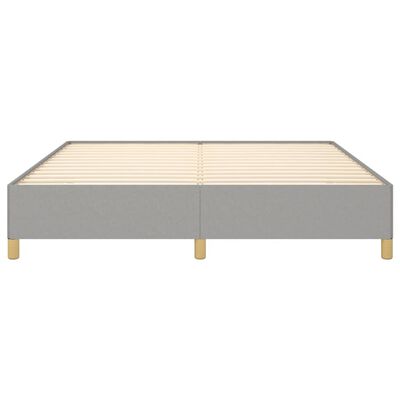 vidaXL Bed Frame without Mattress Light Grey 180x200 cm Super King Fabric