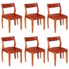 vidaXL Dining Chairs 6 pcs Solid Acacia Wood