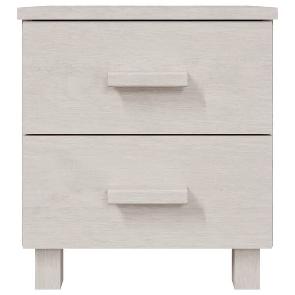 vidaXL Bedside Cabinet HAMAR White 40x35x44.5 cm Solid Pinewood