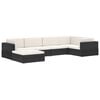 vidaXL Sectional Middle Seat 1 pc with Cushions Poly Rattan Grey