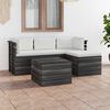 vidaXL 5 Piece Garden Pallet Lounge Set with Cushions Solid Pinewood