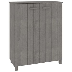 vidaXL Shoe Cabinet HAMAR Light Grey 85x40x108 cm Solid Wood Pine