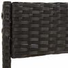 vidaXL 4 Piece Garden Lounge Set with Cushions Black Poly Rattan