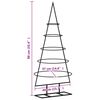 vidaXL Metal Christmas Tree for Decoration Black 90 cm