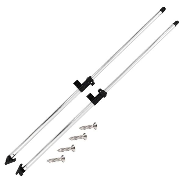 vidaXL Bimini Top Support Poles 2 pcs Aluminium