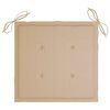 vidaXL Garden Chairs 4 pcs with Beige Cushions Solid Teak Wood