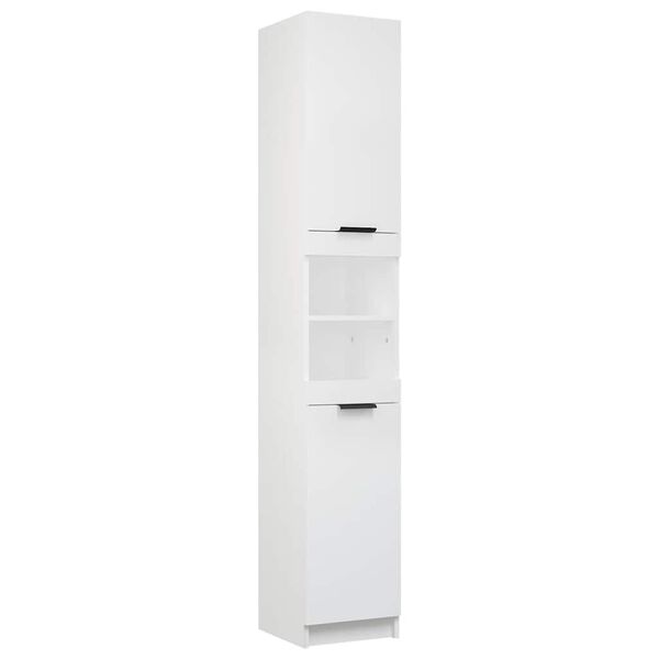 vidaXL Bathroom Cabinet White 32x34x188.5 cm Engineered Wood