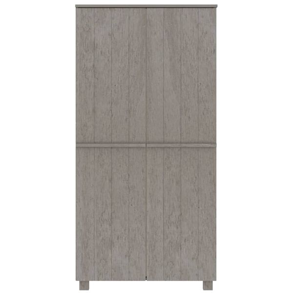 vidaXL Wardrobe HAMAR Light Grey 89x50x180 cm Solid Wood Pine