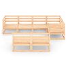 vidaXL 7 Piece Garden Lounge Set Solid Wood Pine