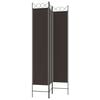 vidaXL 3-Panel Room Divider Brown 120x220 cm Fabric