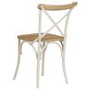 vidaXL Cross Chairs 6 pcs White Solid Mango Wood