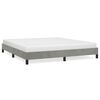 vidaXL Bed Frame without Mattress Light Grey 160x200 cm Velvet