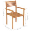 vidaXL 7 Piece Garden Dining Set Solid Teak Wood