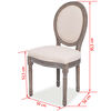 vidaXL Dining Chairs 2 pcs Cream Fabric