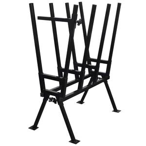 Black Powder-Coated Saw Horse for Woodworking