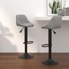 vidaXL Bar Stools 2 pcs Light Grey Velvet