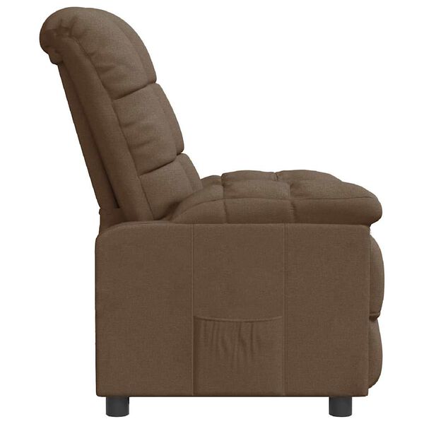 vidaXL Recliner Chair Brown Fabric