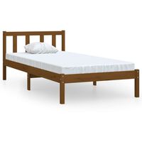 vidaXL Bed Frame Honey Brown Solid Pinewood 90x200 cm