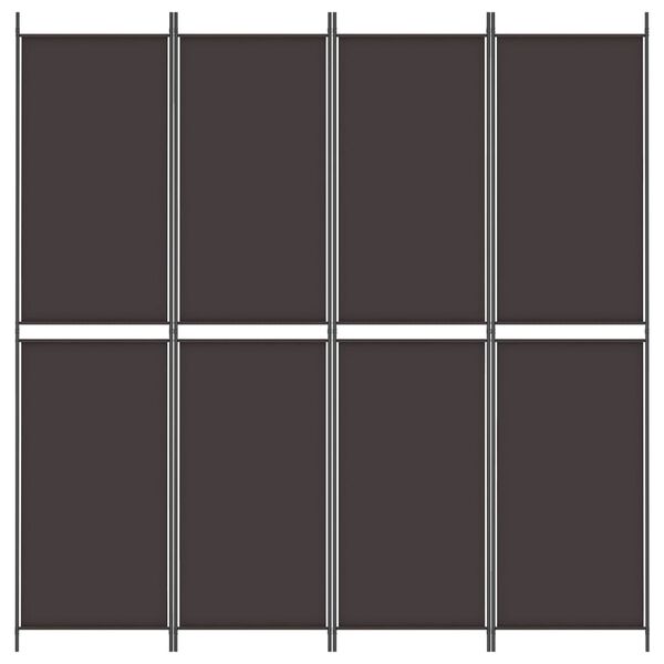 vidaXL 4-Panel Room Divider Brown 200x220 cm Fabric