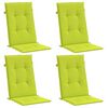 vidaXL Garden Highback Chair Cushions 4 pcs Bright Green 120x50x3 cm Fabric
