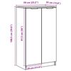 vidaXL Shoe Cabinet White 59x35x100.5 cm Engineered Wood