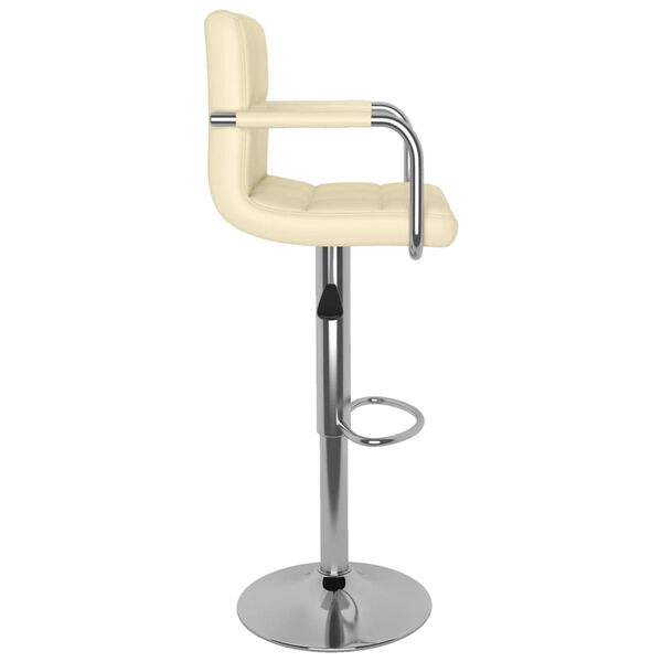 vidaXL Bar Stool Cream Faux Leather