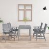 vidaXL Outdoor Dining Chairs with Cushions 4 pcs Solid Wood Acacia